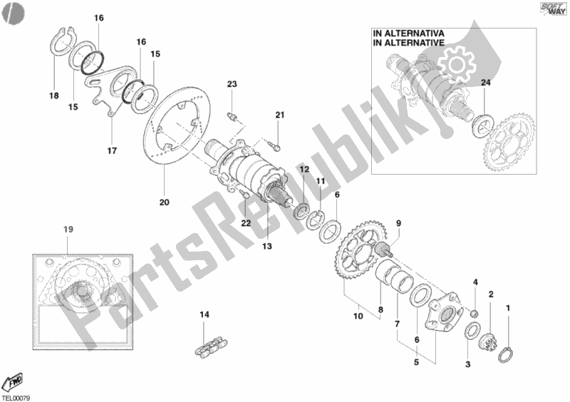 Wszystkie części do Piasta, Tylne Ko? O Ducati Superbike 998 R 2002